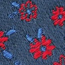 Sir Redman strik Little Flowers blauw