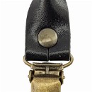 Sir Redman set bretellussen - zwart nerfleer - met antiek messing clips