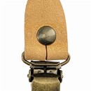 Sir Redman set bretellussen - naturel nerfleer -  met antiek messing clips