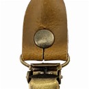 Sir Redman set  bretellussen - bruin leer - met antiek messing clips