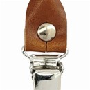 Sir Redman set bretellussen - cognac nerfleer - met zilveren clips