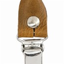 Sir Redman set bretellussen - bruin leer - met zilveren clips