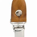 Sir Redman set bretellussen - cognac leer - met zilveren clips