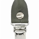 Sir Redman set bretellussen - grijs leer - met zilveren clips