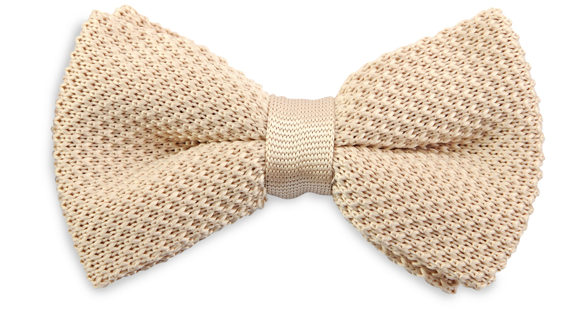 føderation Excel Brise Sir Redman knitted bow tie champagne | Bow ties | Sir Redman.com