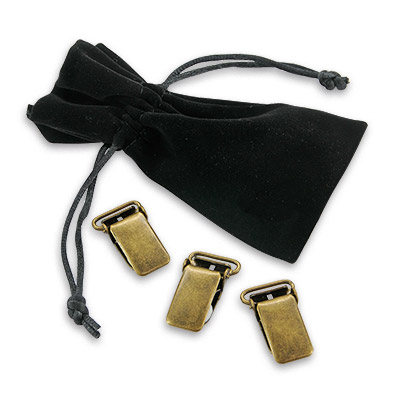 Sir Redman set of suspender buttons silver-plated